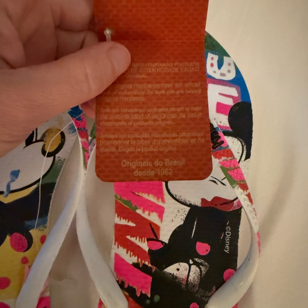 Havaianas Top Slim Disney Flip Flops/Minnie & Mickey. New with tags - Picture 8 of 11